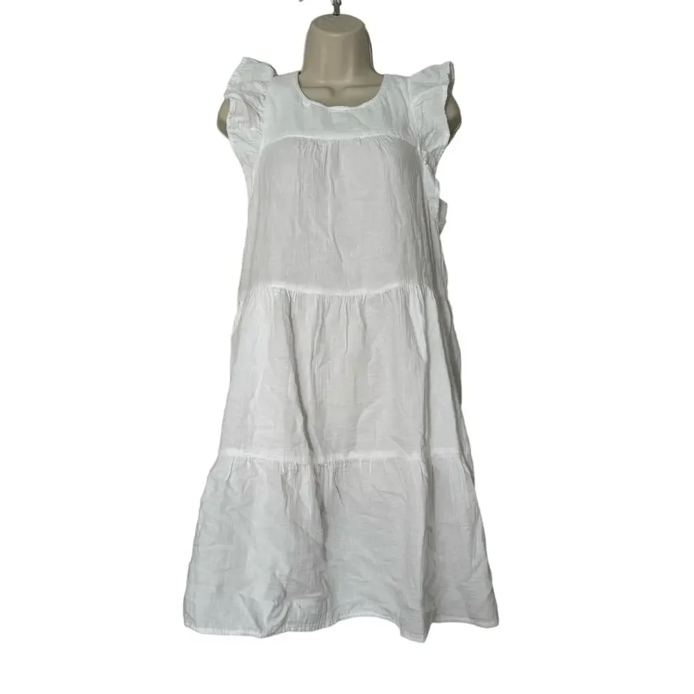 NWT J.Crew Mini Gauze White Tank Dress Size 2 Minimalist Vacation‎ Cottagecore